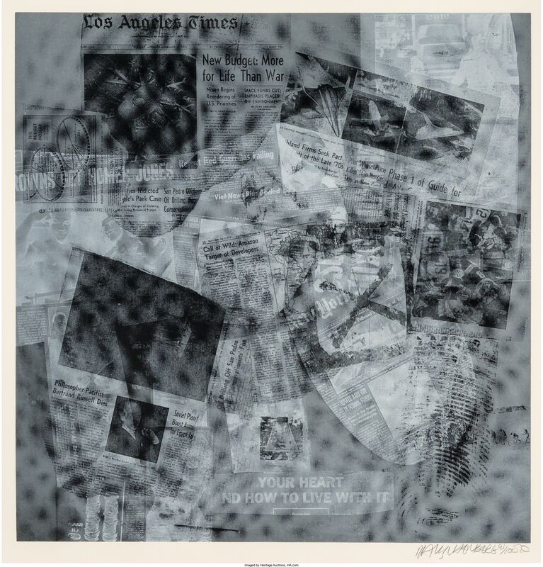 Robert Rauschenberg, ‘Surface Series from Currents, Your Heart’, 1970, Print, Screenprint on wove paper, Heritage Auctions