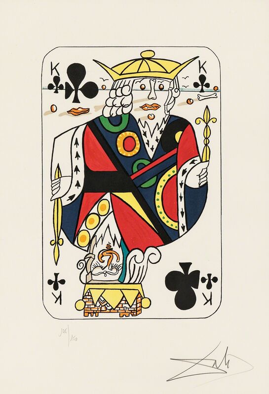 Salvador Dalí, ‘Four Images of Club Cards from the suite Playing Cards’, 1972, Print, Color lithographs on paper, Skinner