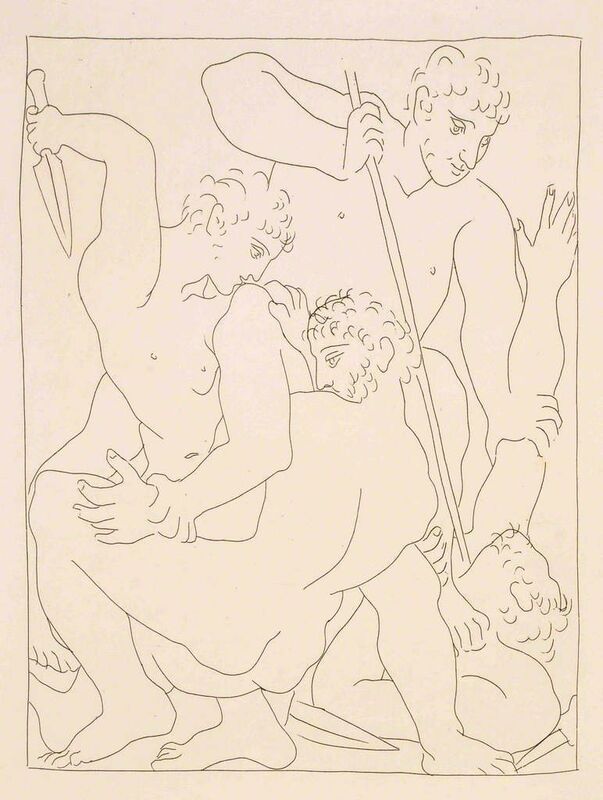 Pablo Picasso, ‘Combat pour Andromède entre Persée et Phinée - From "Les Métamorphoses d'Ovide"’, 1931, Print, Etching, Wallector