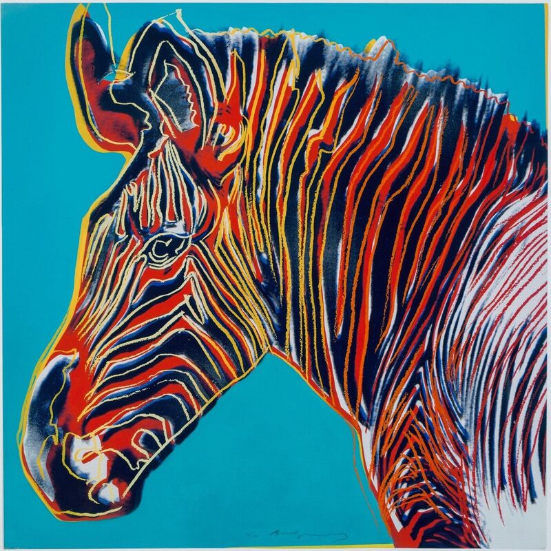 Andy Warhol, ‘Grevy's Zebra, from Endangered Species F&S II.300’, 1983, Print, Screenprint on Lenox Museum Board, Fine Art Mia