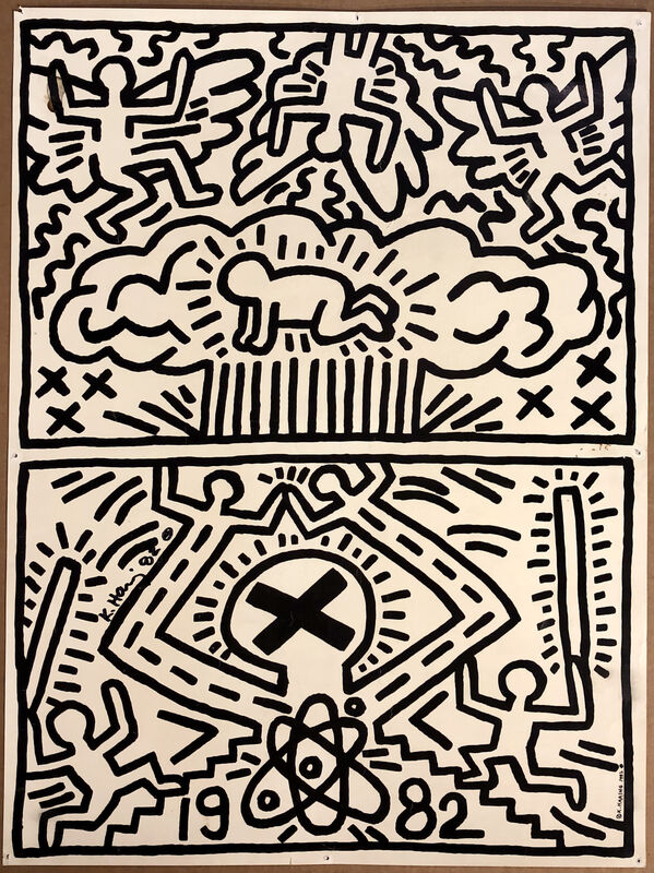 Keith Haring, ‘No Nukes Announcement’, 1982, Ephemera or Merchandise, Offset Lithograph, Woodward Gallery