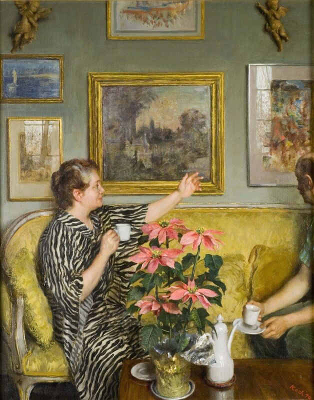 John Koch, ‘Pink Poinsettia’, 1970, Painting, Oil on canvas, Gerald Peters Gallery