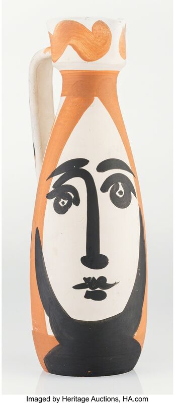 Pablo Picasso, ‘Visage’, 1955, Other, White earthenware ceramic pitcher with handpainting and partial glazing, Heritage Auctions