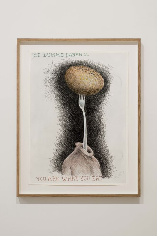 Peter Land, ‘Die dumme Dänen 2’, 2020, Drawing, Collage or other Work on Paper, Coloured pencil, crayon and watercolour on paper, KETELEER GALLERY