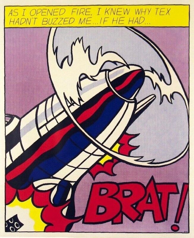 Roy Lichtenstein, ‘As I Opened Fire’, ca. 1997, Print, Offset Lithograph in colors on three sheets of wove paper, Art Commerce