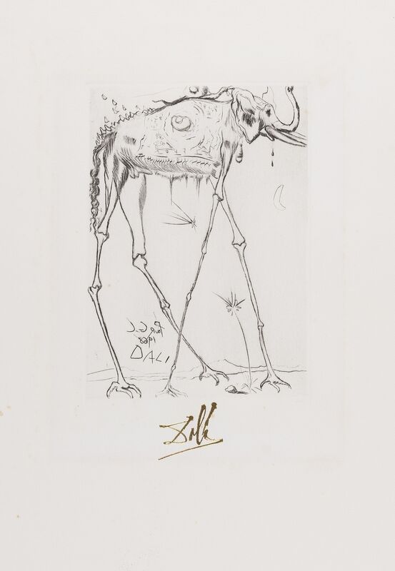 Salvador Dalí, ‘Eléphant (from Fifteen Etchings) (Field 68-4G; M&L 283-e)’, 1968, Print, Etching with engraving, Forum Auctions