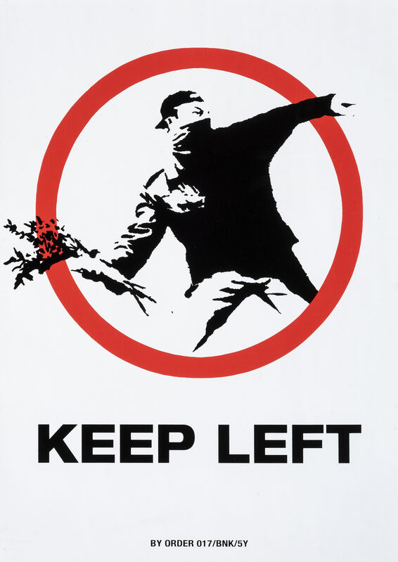 Banksy, ‘Keep Left (XXL)’, 2006, Other, XXL Fasson crack back paste-up sticker, Tate Ward Auctions