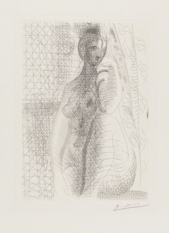 Pablo Picasso, ‘Female Nude with Leg Bent’, Print, Etching, Christopher-Clark Fine Art