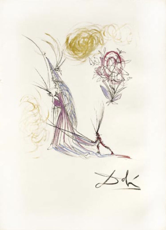 Salvador Dalí, ‘Le Spectre et la Rose  (The Spectrum  and the Rose)’, 1968, Print, Etching, Puccio Fine Art