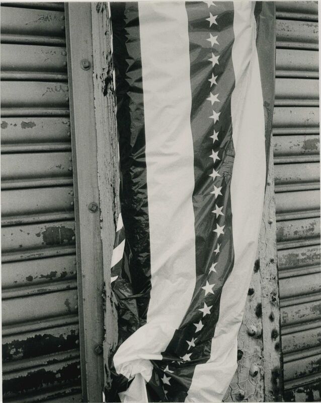 Andy Warhol, ‘Andy Warhol, Photograph of a Stars and Stripes Banner, 1986’, 1986, Photography, Silver gelatin print, Hedges Projects