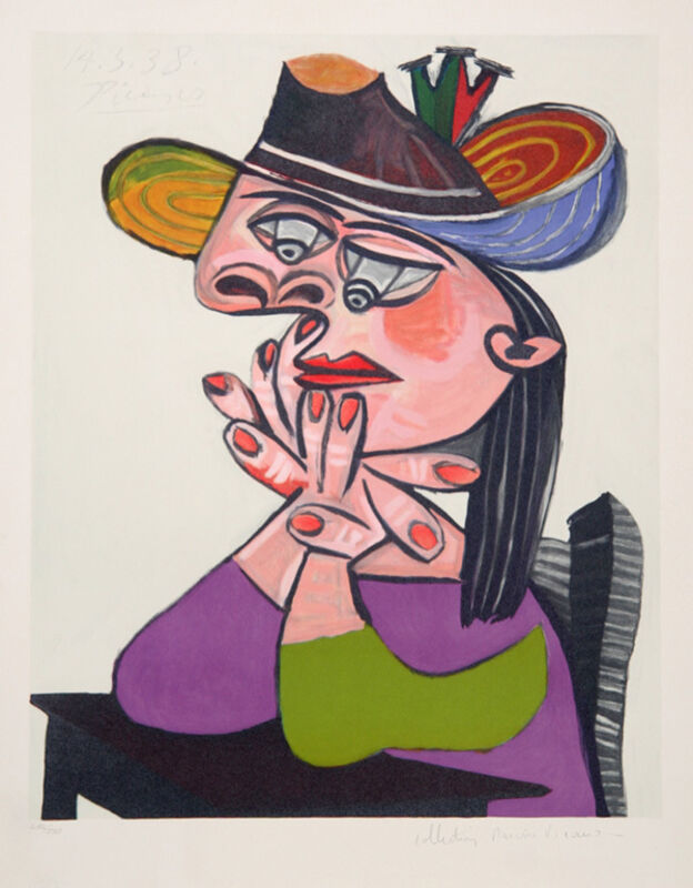 Pablo Picasso, ‘Buste de Femme Assise, Les Mains Sous le Menton’, 1973, Print, Lithograph on Arches Paper, RoGallery