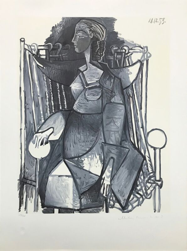 Pablo Picasso, ‘FEMME ASSISE DANS UN FAUTEUIL TRESSE’, 1979-1982, Reproduction, LITHOGRAPH ON ARCHES PAPER, Gallery Art