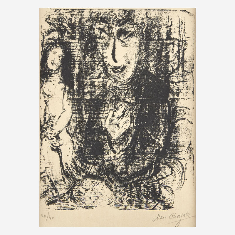 Marc Chagall, ‘Painter and Model’, 1963, Print, Lithograph on Arches, Freeman's