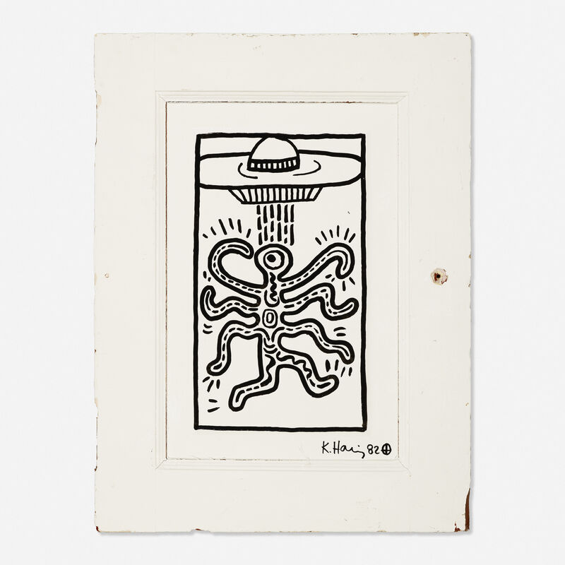 Keith Haring, ‘Untitled (door)’, 1982, Other, Acrylic on wood door, Rago/Wright/LAMA