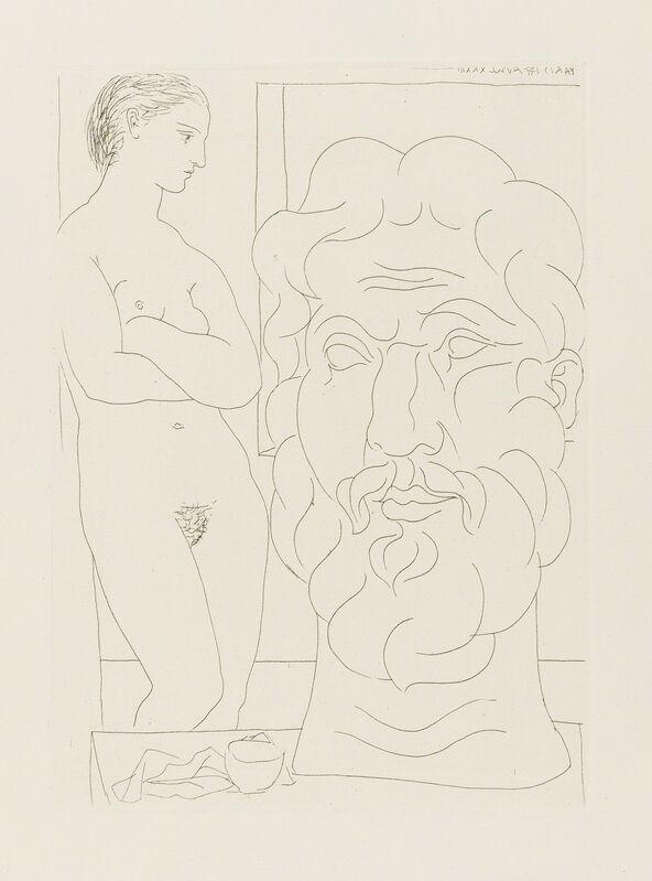 Pablo Picasso, ‘Modèle et Grande Tête Sculptée’, 1933, Print, Etching, Forum Auctions