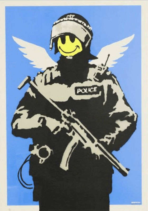 Banksy, ‘Flying Copper (unsigned)’, 2004, Print, Screen Print, ArtLife Gallery