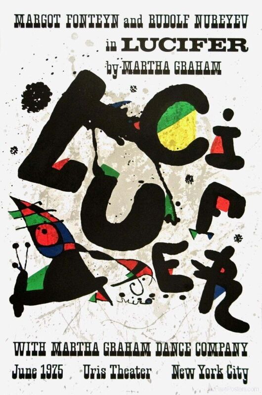 Joan Miró, ‘Lucifer, 1975 Martha Graham Dance Company Exhibition Poster’, 1975, Posters, Lithograph on wove paper, Art Commerce