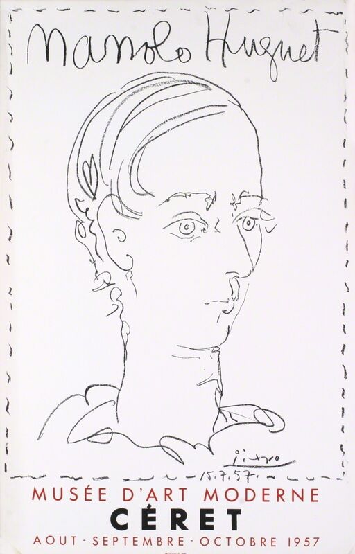 Pablo Picasso, ‘Manolo Hugnet, Ceret, Musee D'art Moderne’, 1957, Print, Stone Lithograph, ArtWise