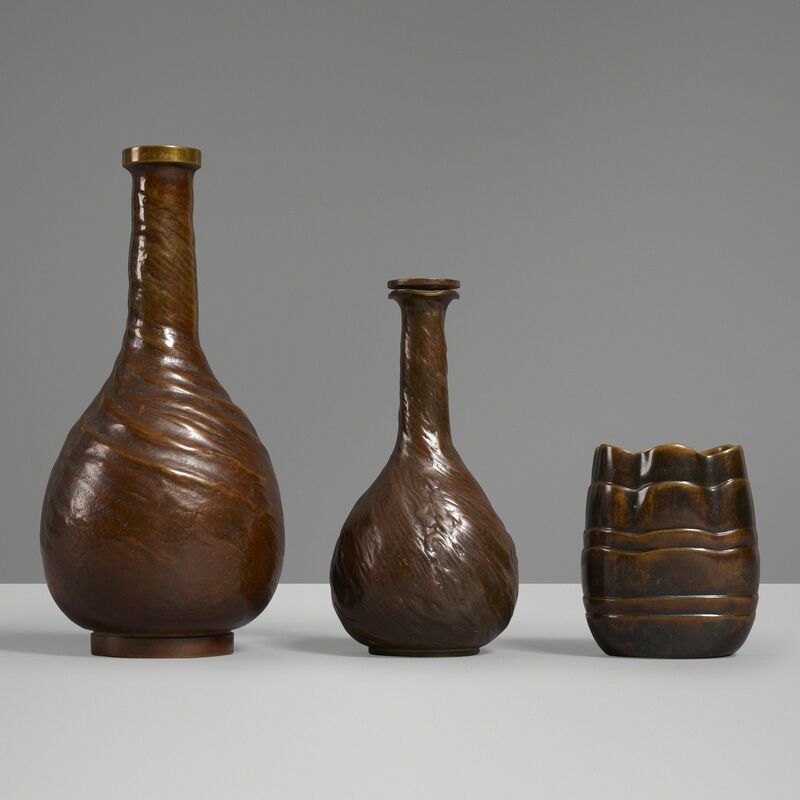 Evan Jensen, ‘Vases, set of three’, c. 1937, Design/Decorative Art, Cast bronze, Rago/Wright/LAMA