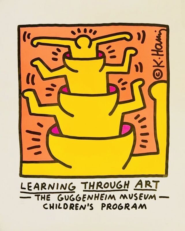 Keith Haring, ‘Keith Haring Learning Through Art poster ’, 1990, Posters, Offset lithograph, Lot 180 Gallery
