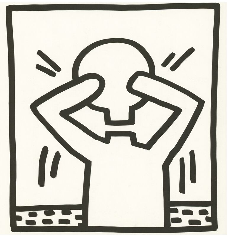 Keith Haring, ‘Keith Haring (untitled) lithograph 1982’, 1982, Ephemera or Merchandise, Offset lithograph, Lot 180 Gallery