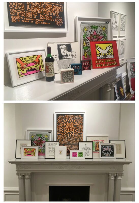 Keith Haring, ‘SET of TWO- "POP SHOP NYC", 1980's, Plastic Drawstring Shopping Bag, Double-Sided.’, 1980's, Ephemera or Merchandise, Plastic, VINCE fine arts/ephemera
