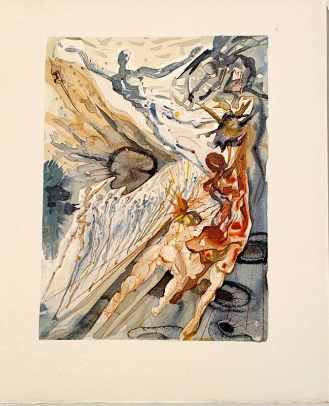 Salvador Dalí, ‘La Divine Comédie - Purgatoire 26 - Rencontre de deux troupeaux’, 1963, Print, Original wood engraving on BFK Rives paper, Samhart Gallery