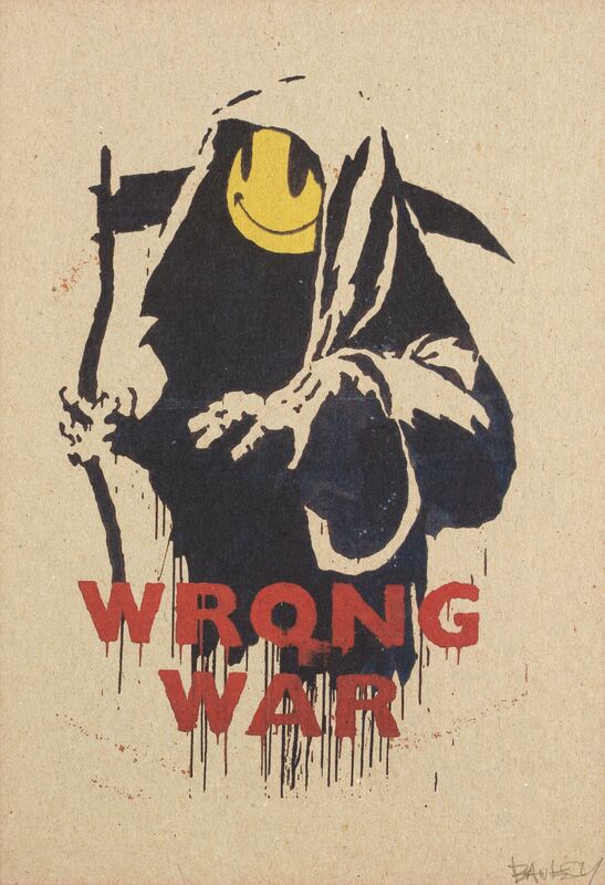 Banksy, ‘Wrong War’, 2004, Print, Screen print in colours on brown card, Tate Ward Auctions
