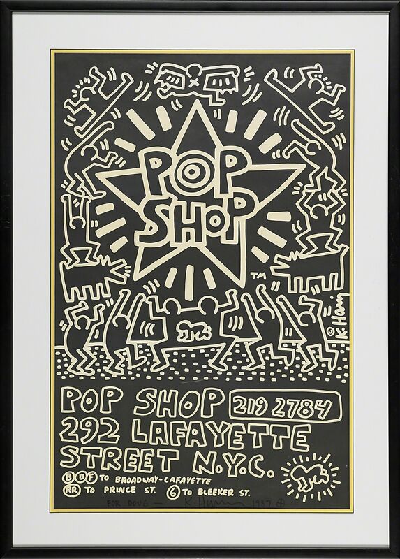 Keith Haring, ‘POP SHOP NYC, Advertising Paste-Up’, 1985, Print, Offset lithograph poster in colors, Rago/Wright/LAMA