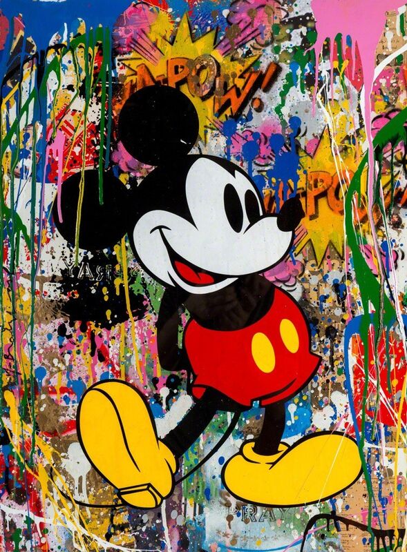 Mr. Brainwash, ‘Mickey’, 2017, Painting, Silkscreen and Mixed Media on Paper, Corridor Contemporary