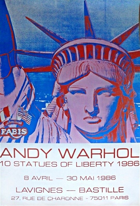 Andy Warhol, ‘10 Statues of Liberty, Paris’, 1986, Print, Offset Lithograph, Alpha 137 Gallery