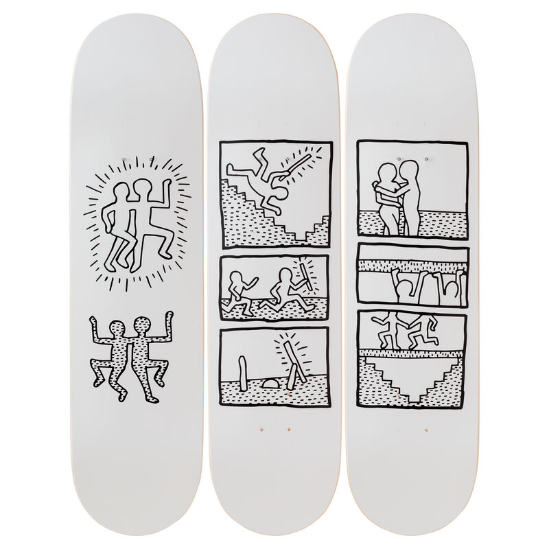 Keith Haring, ‘Untitled (1981) Skateboard Decks’, 2019, Ephemera or Merchandise, 7-ply Canadian Maplewood with screen-print, Artware Editions