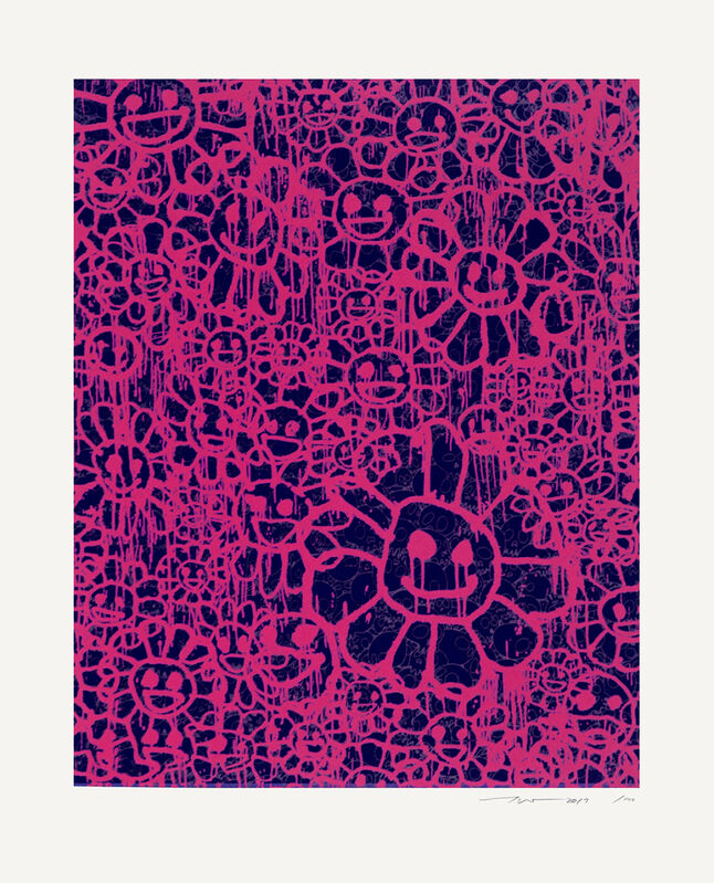 Takashi Murakami, ‘Madsaki Flowers B (pink)’, 2017, Print, Silkscreen on paper, Fineart Oslo