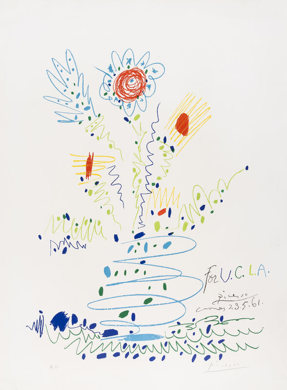 Pablo Picasso, ‘Fleurs (for UCLA) (Bloch 1297; Mourlot 351)’, 1961, Print, Lithograph printed in colors, Forum Auctions