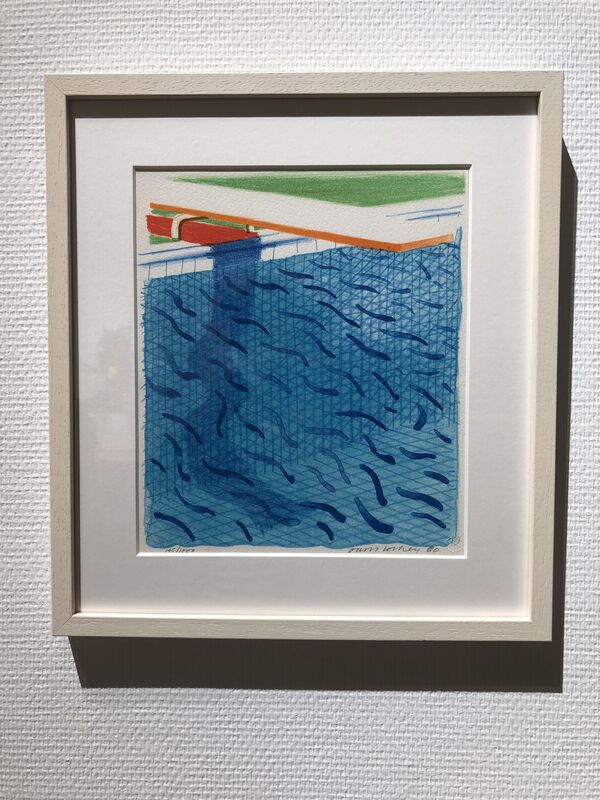 David Hockney, ‘Pool Made with Paper and Blue Ink for Book’, 1980, Print, Lithograph printed in colours, Artree