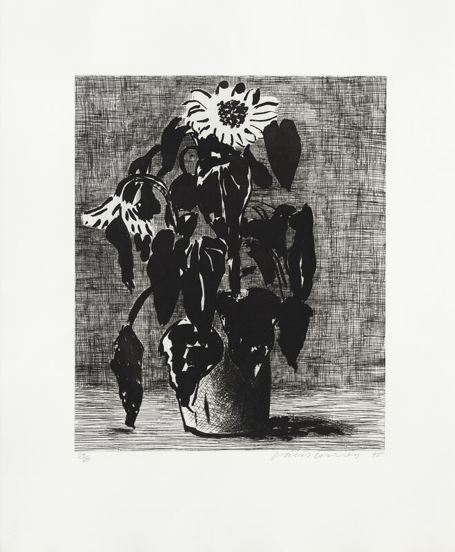 David Hockney, ‘Sunflower I (347)’, 1995, Print, Etching, Galerie Lelong & Co.