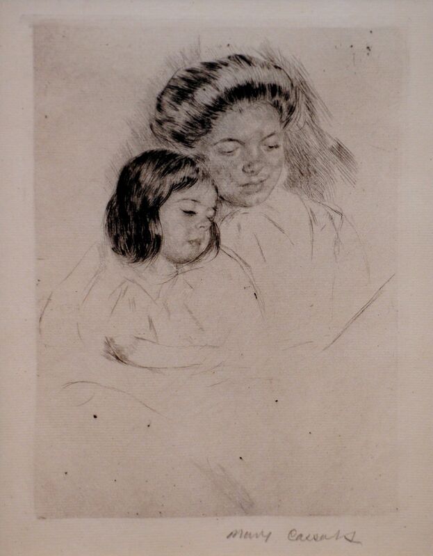 Mary Cassatt, ‘The Picture Book’, ca. 1901, Print, Drypoint, Contessa Gallery
