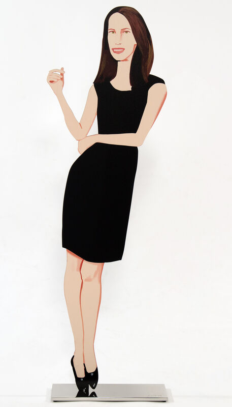 Alex Katz, ‘Christy’, 2018, Sculpture, Cutout from shaped powder-coated aluminum, printed the same on each side with UV cured archival inks, clear coated, and mounted to 1/4 inch stainless steel base. Signed., Meyerovich Gallery