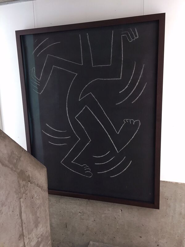 Keith Haring, ‘Untitled ('Dancing Man')’, ca. 1984, Drawing, Collage or other Work on Paper, Chalk, NYC subway paper, Artificial Gallery