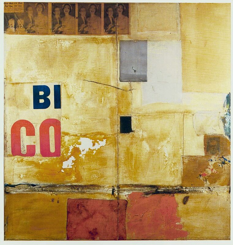 Robert Rauschenberg, ‘Gloria’, 1956, Mixed Media, Combine: oil, paper, fabric, newspaper, printed paper, and printed reproductions on canvas, Robert Rauschenberg Foundation