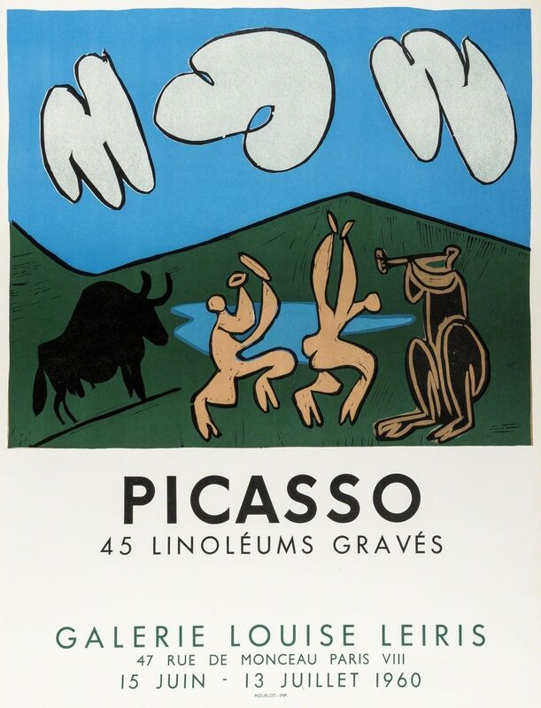 Pablo Picasso, ‘45 Linolums Gravs’, 1960, Print, Offset lithographic poster printed in colours, Forum Auctions