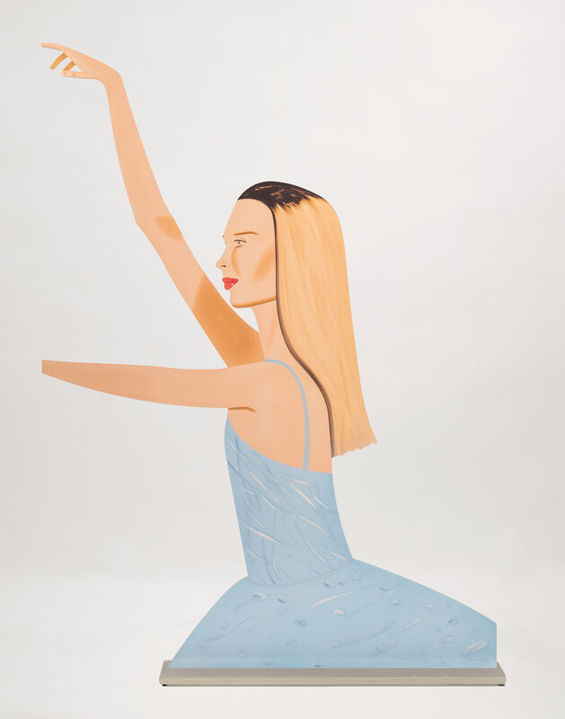 Alex Katz, ‘Dancer 2 (Cutout)’, 2020, Sculpture, Cutout from shaped powder-coated aluminum, printed the same on each side with UV cured archival inks, clear coated,and mounted to aluminum base, New Art Editions