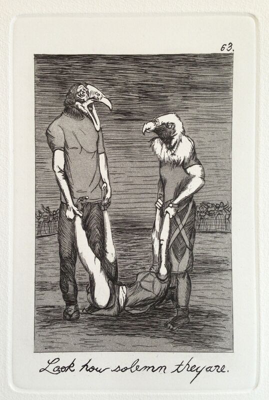 Emily Lombardo, ‘Look how solemn they are, from The Caprichos’, 2013, Print, Etching and aquatint, Childs Gallery