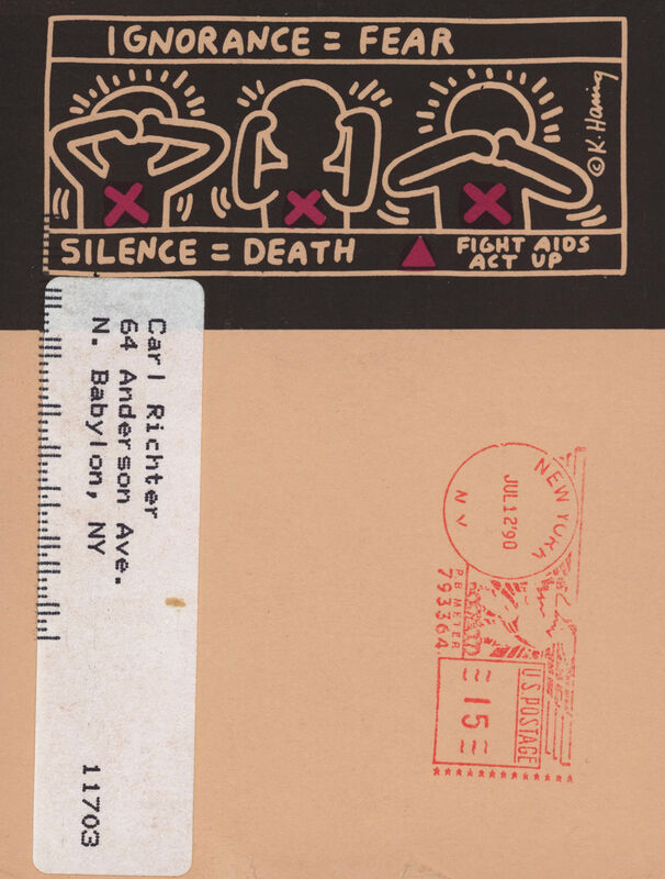 Keith Haring, ‘Keith Haring Act Up 1990 ’, 1990, Ephemera or Merchandise, Announcement card, Lot 180 Gallery