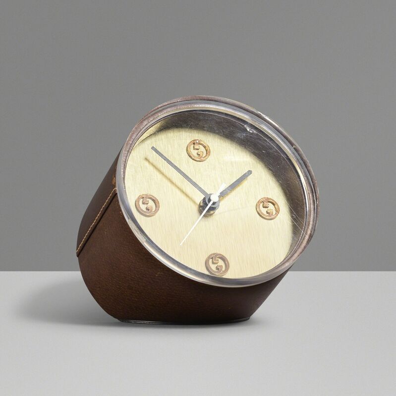 Gucci, ‘Table clock’, c. 1980, Design/Decorative Art, Leather, acrylic, brass, enameled aluminum, Rago/Wright/LAMA