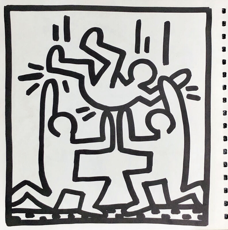 Keith Haring, ‘Keith Haring (untitled) Flying Dogs lithograph 1982 ’, 1982, Print, Offset lithograph, Lot 180 Gallery