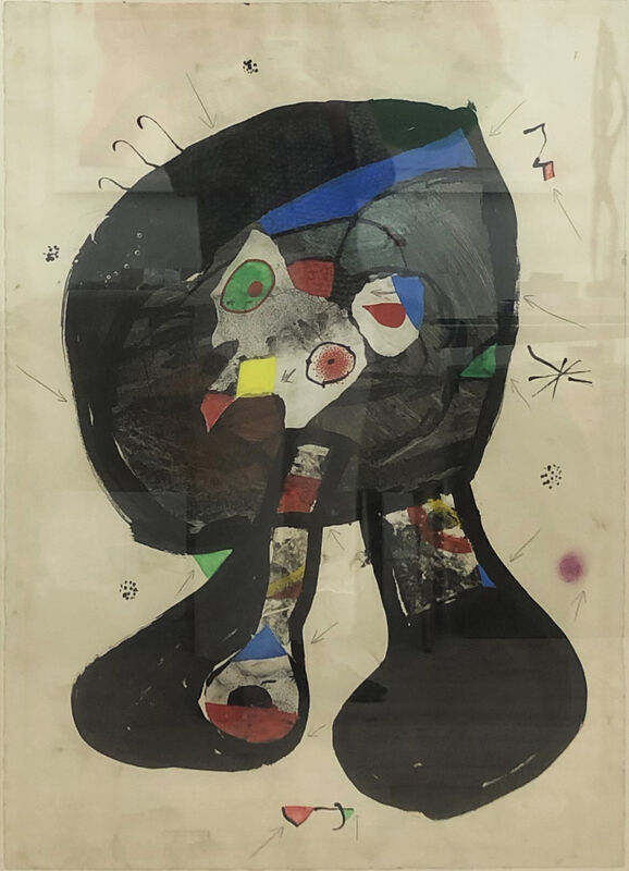 Joan Miró, ‘Fantôme de l'Atelier,’, 1981, Drawing, Collage or other Work on Paper, Gouache, watercolor, brush and ink, collage and pencil on paper, Rosenfeld Gallery LLC