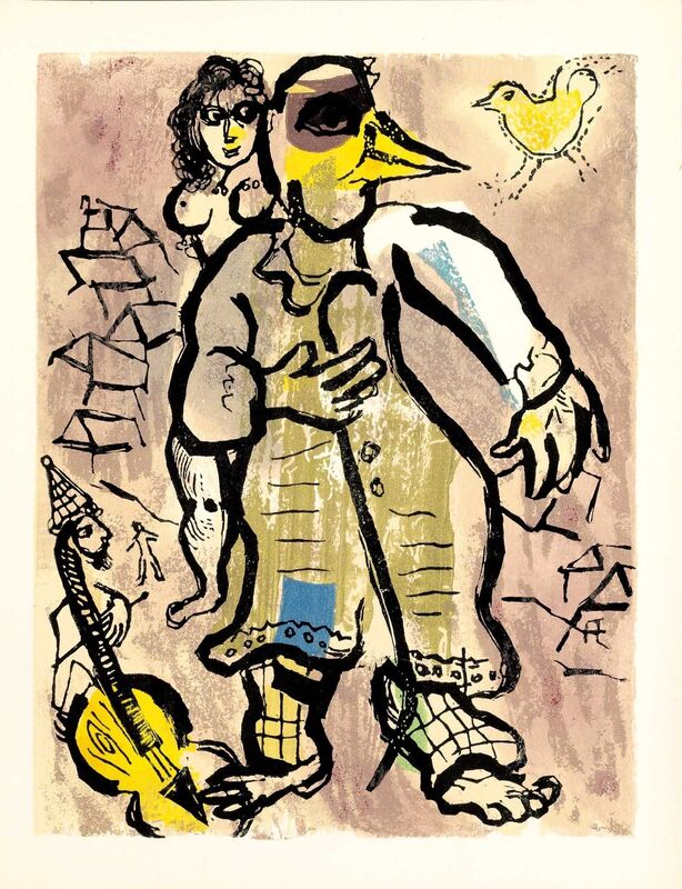 Marc Chagall, ‘Je me Suis Éloigné (Poèmes, #20)’, 1968, Print, Woodcut, Martin Lawrence Galleries