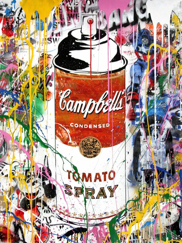 Mr. Brainwash, ‘Tomato Spray’, 2017, Drawing, Collage or other Work on Paper, Silkscreen and Mixed Media on Paper, Contessa Gallery