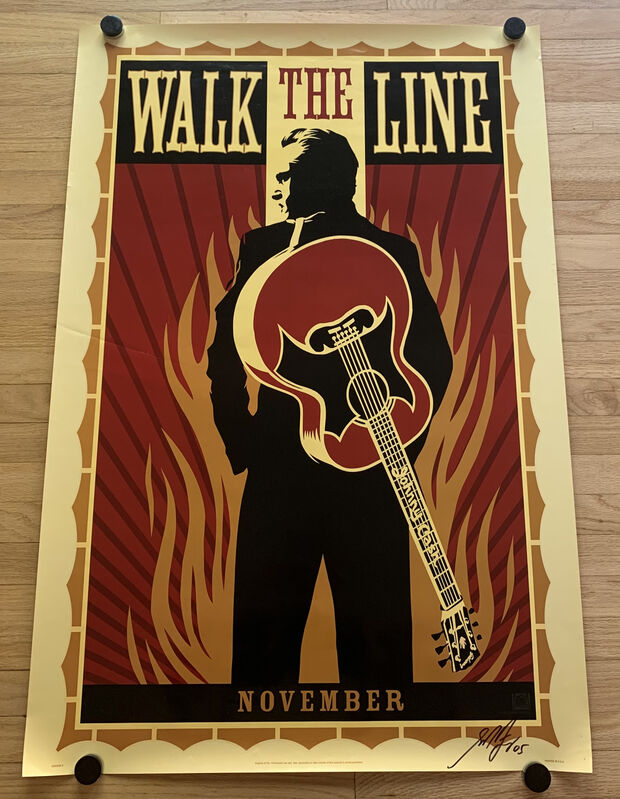 Shepard Fairey, ‘Walk the Line, Signed Offset Lithographic Poster’, 2005, Posters, Offset color lithograph, Kwiat Art